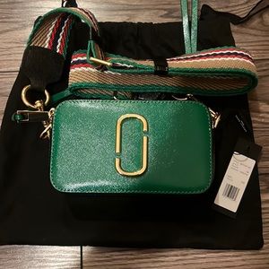 Marc Jacobs the Snapshot Camera Bag Leather turquoise Green